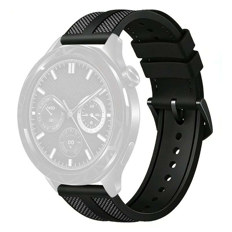 22mm xDfind Flame Hybrid Nylon Braid Silicone Watch Band(Grey)