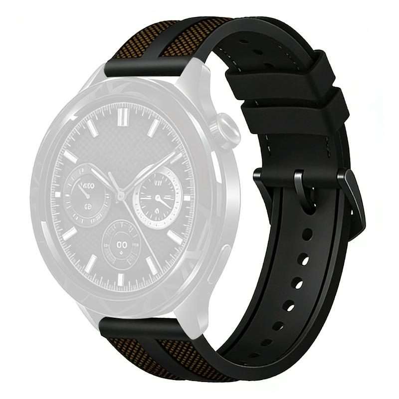 22mm xDfind Flame Hybrid Nylon Braid Silicone Watch Band(Army Green)