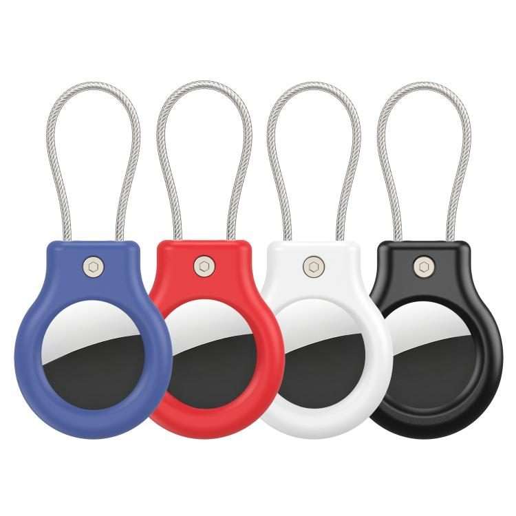 For AirTag 2nd Gen / 1st Gen XDcase 4pcs Hollow PC Protective Case with Security Lock & Metal Stra