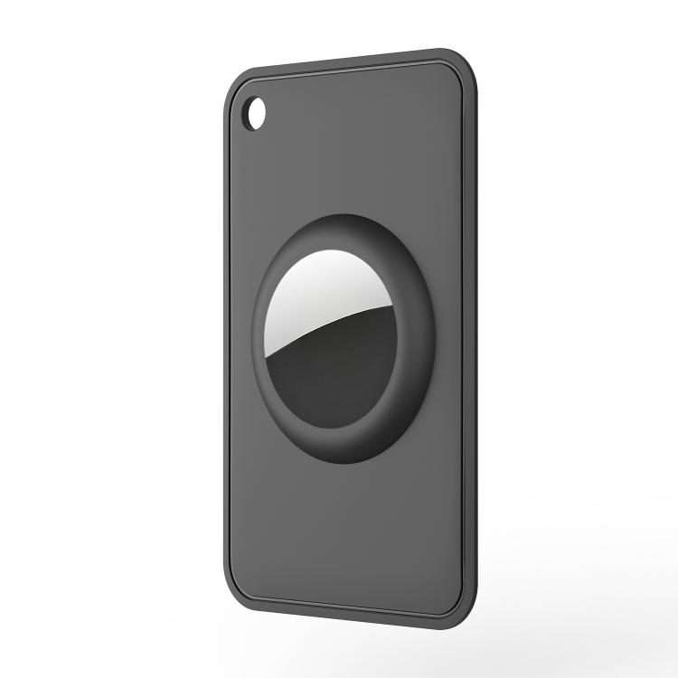 For AirTag 2nd Gen / 1st Gen XDcase Ultra-Thin Wallet Card Design TPU Protective Case(Black)
