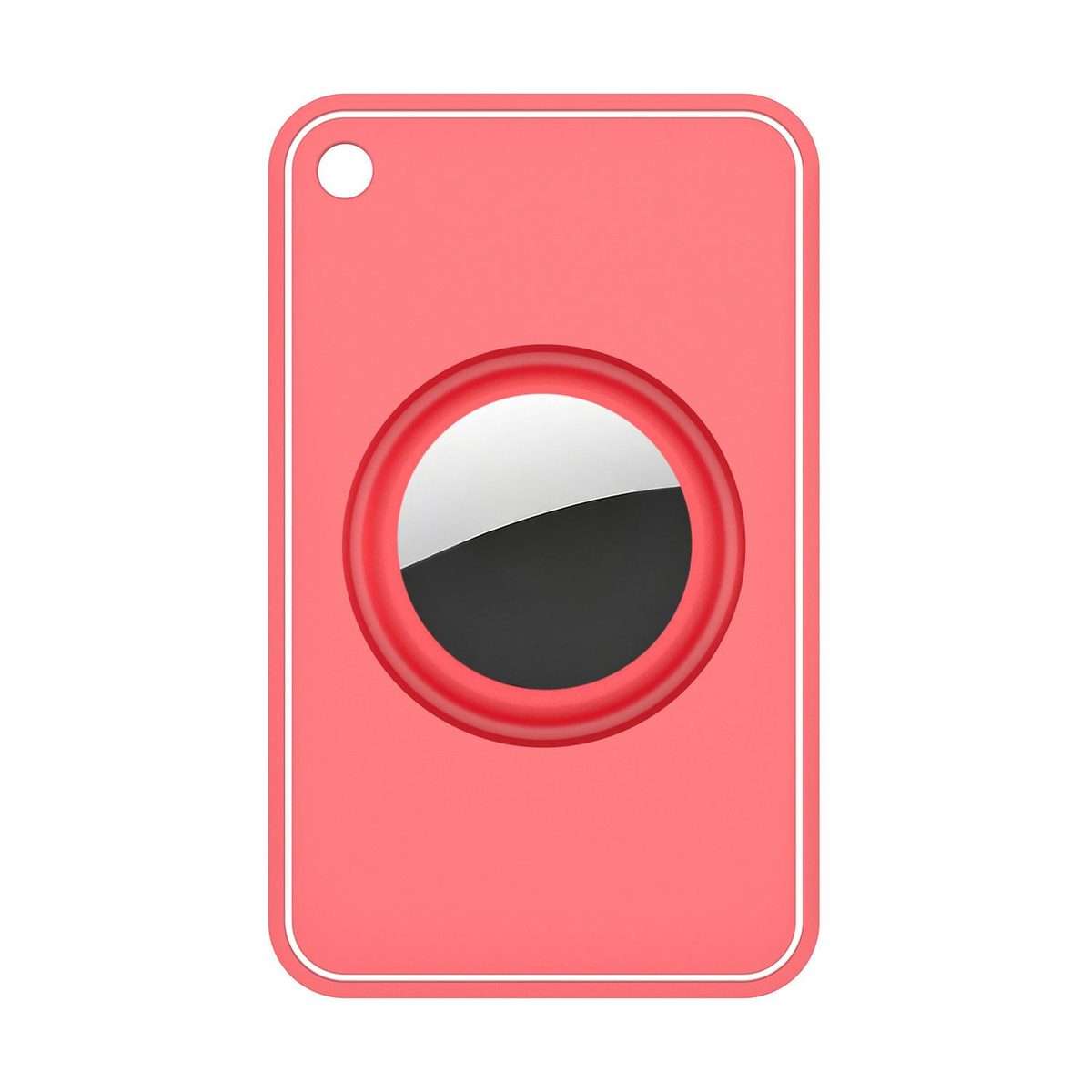 For AirTag 2nd Gen / 1st Gen XDcase Ultra-Thin Wallet Card Design TPU Protec ... (Transparent Red)