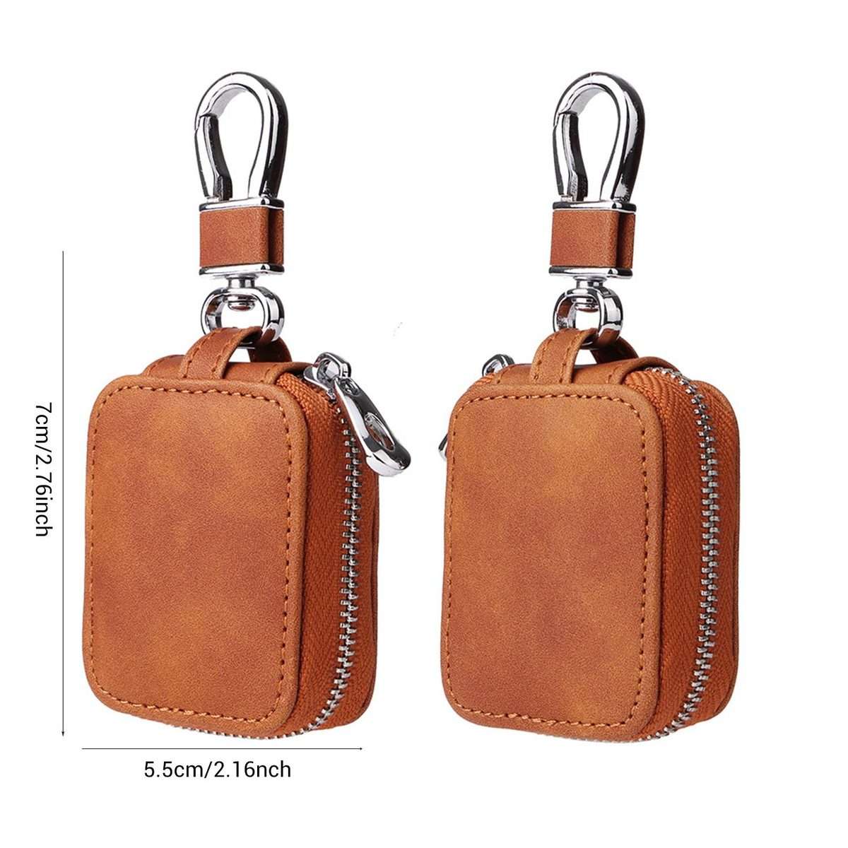 XDcase Universal PU Leather Earphone Protective Case with Hook For AirPods Pro 3 ... (Light Brown)