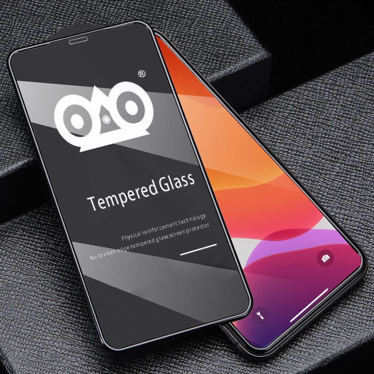 For iPhone 11 Pro Shockproof Anti-breaking Edge Airbag Tempered Glass Film