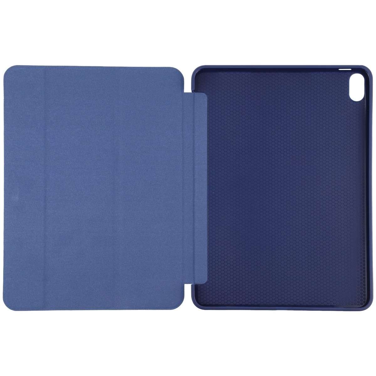 TPU Three-fold Horizontal Flip Smart Leather Case with Sleep / Wake-up Function & ... (Navy Blue)