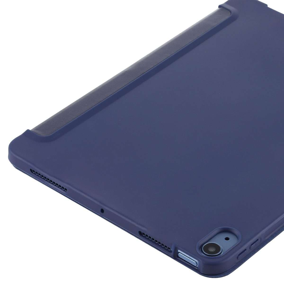 TPU Three-fold Horizontal Flip Smart Leather Case with Sleep / Wake-up Function & ... (Navy Blue)