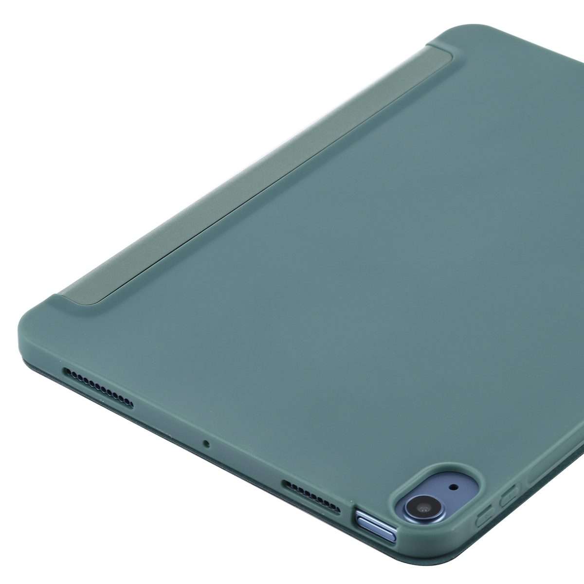 TPU Three-fold Horizontal Flip Smart Leather Case with Sleep / Wake-up Function & ... (Dark Green)