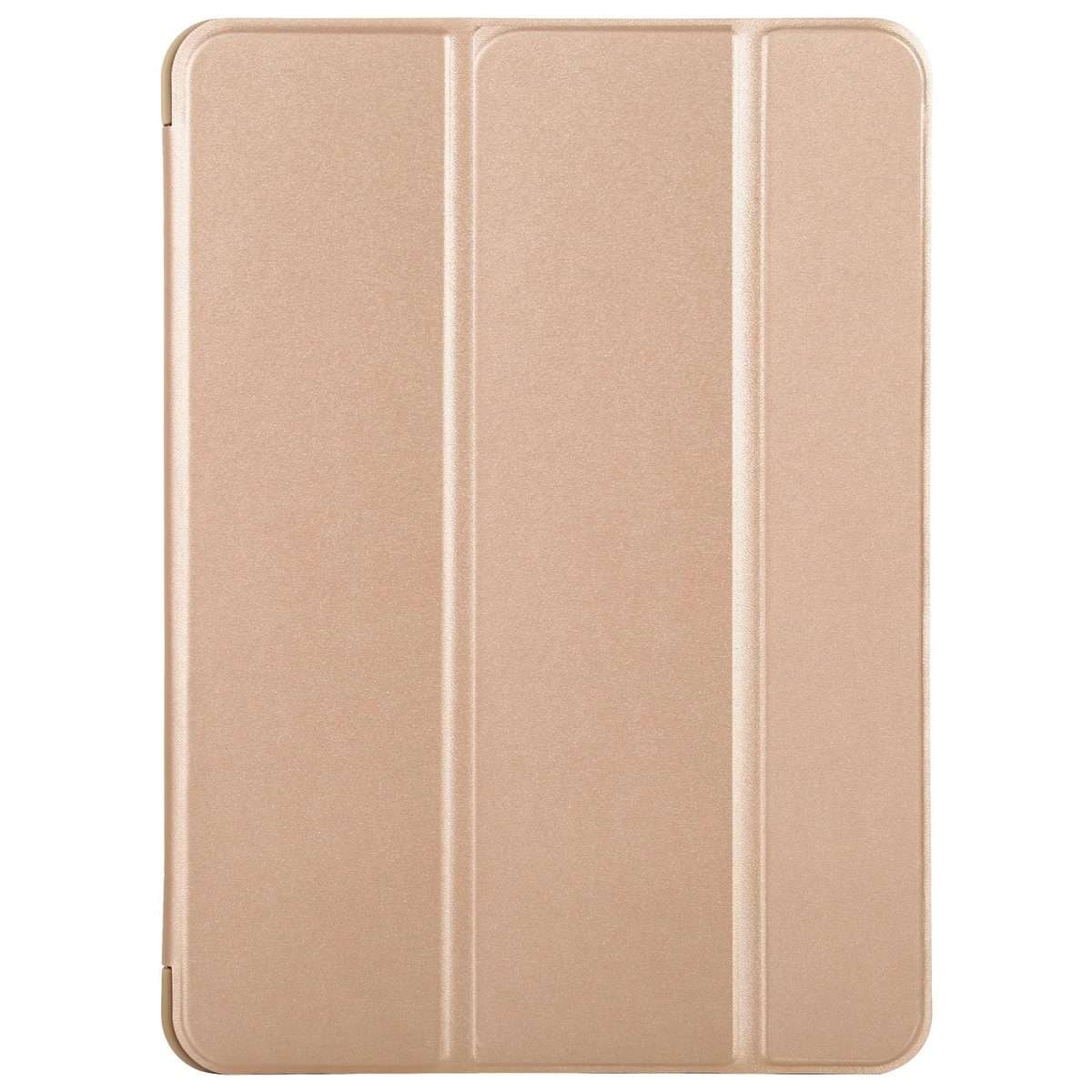 TPU Three-fold Horizontal Flip Smart Leather Case with Sleep / Wake-up Functi ... (Champagne Gold)
