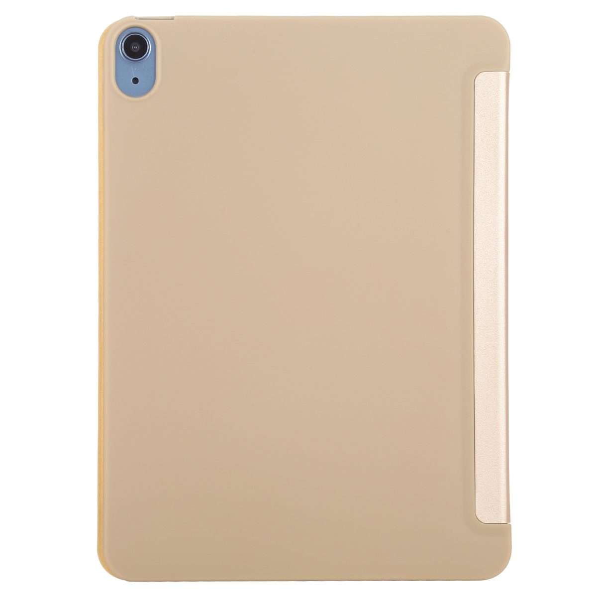 TPU Three-fold Horizontal Flip Smart Leather Case with Sleep / Wake-up Functi ... (Champagne Gold)