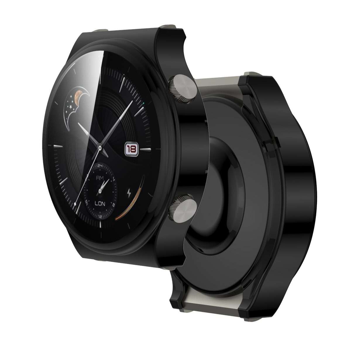 For Huawei Watch GT 2 Pro Full Coverage TPU Protective Case Cover(Black)