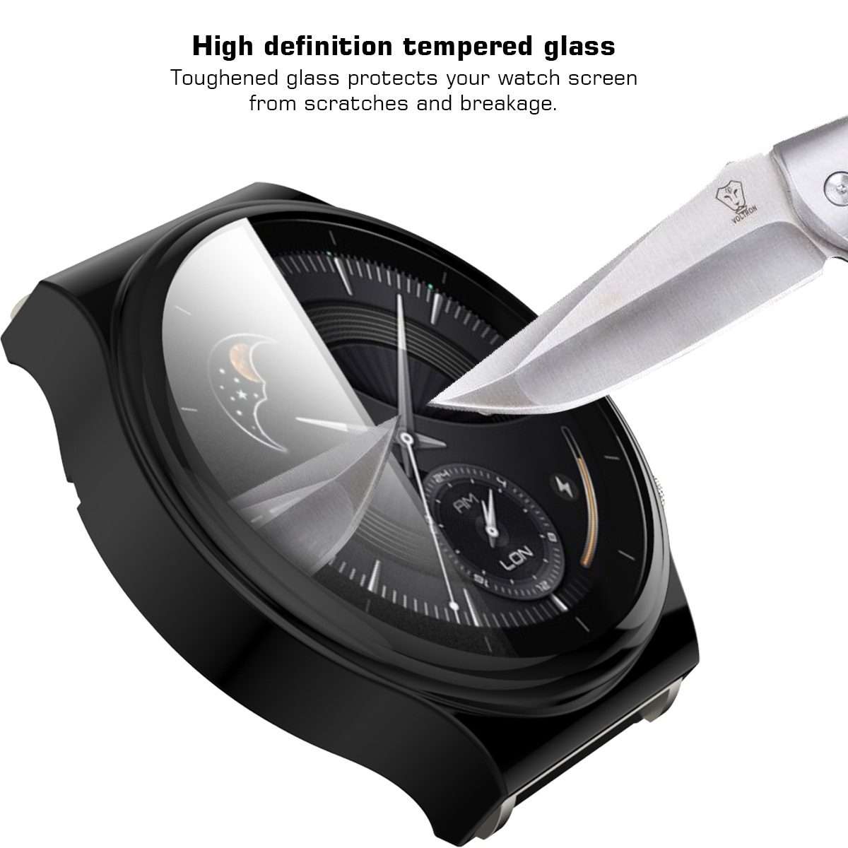 For Huawei Watch GT 2 Pro Full Coverage TPU Protective Case Cover(Black)