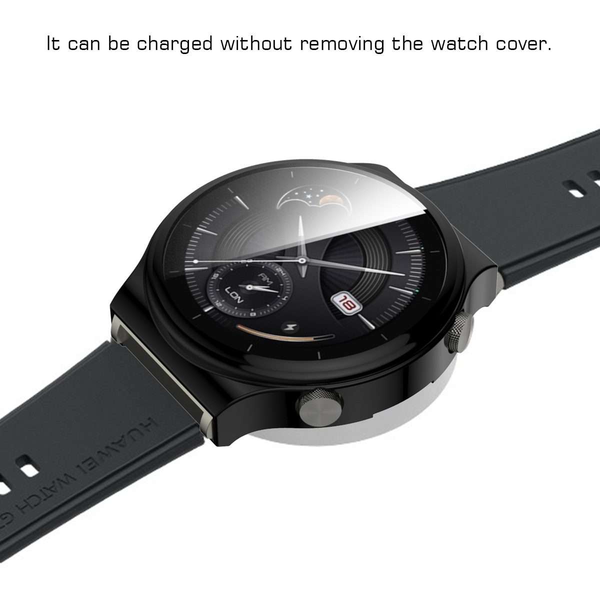 For Huawei Watch GT 2 Pro Full Coverage TPU Protective Case Cover(Black)