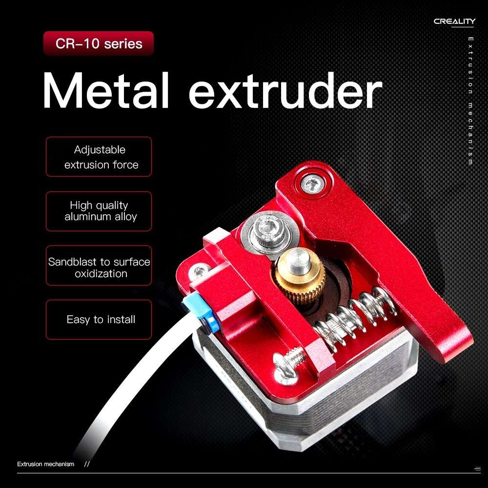 Creality All Metal Red Block Bowden Extruder Kit for Ender-3 / Ender-3 Pro / Ender-3 V2 / CR-10 Pr