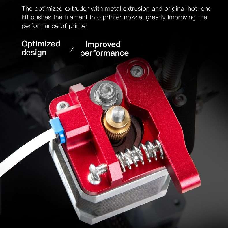 Creality All Metal Red Block Bowden Extruder Kit for Ender-3 / Ender-3 Pro / Ender-3 V2 / CR-10 Pr