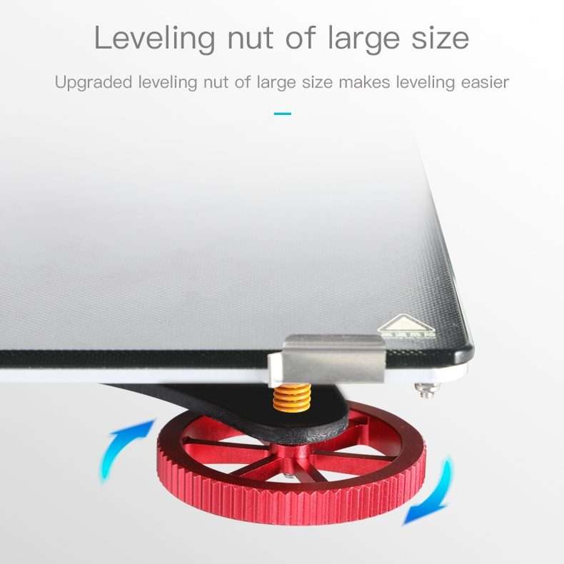 Creality Metal Red Hand Screwed Leveling Nut for Ender-3 / Ender-3 Pro / Ender-3 V2 / CR ... (Red)