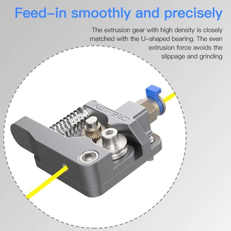 Creality All Metal Silver Block Bowden Extruder Kit for Ender-3 / Ender-3 Pro / Ender-3 V2 / CR-10