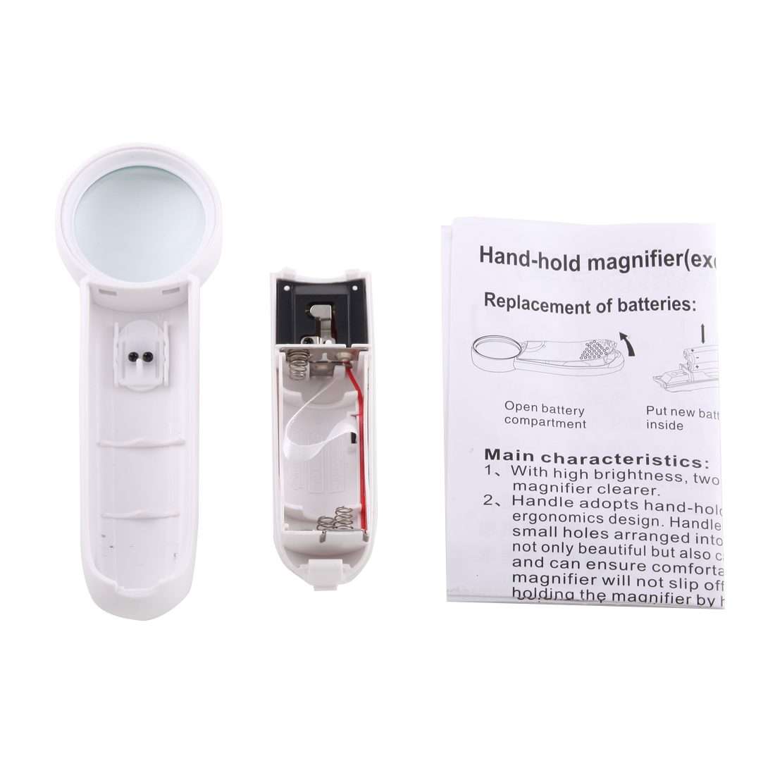 JAKEMY JM-Z19 Portable 8X Optical Magnifier with LED Light