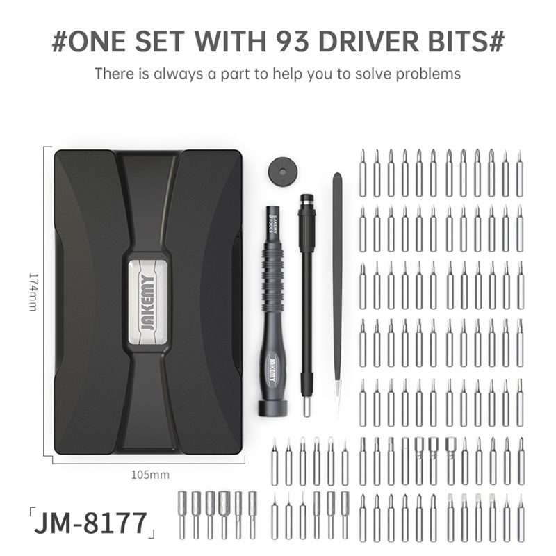 JAKEMY JM-8177 106 in 1 Screwdriver Bit Head Extension Rod Multi-functional Combination Repair Too