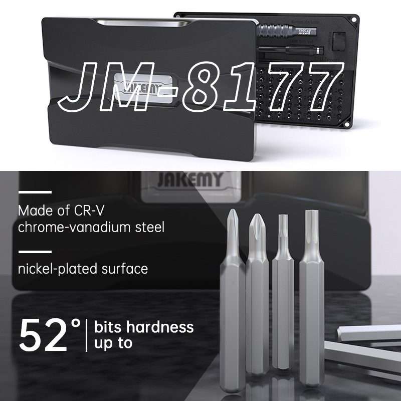 JAKEMY JM-8177 106 in 1 Screwdriver Bit Head Extension Rod Multi-functional Combination Repair Too