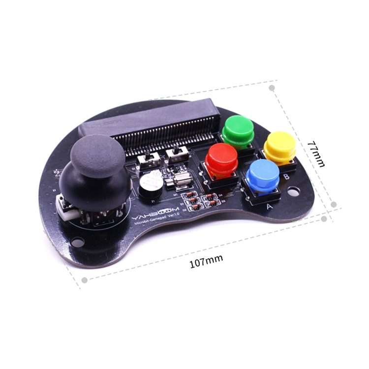Yahboom Microbit Basic Game Handle Board, Compatible with Micro:bit V2/1.5 Board, without Micro:bi