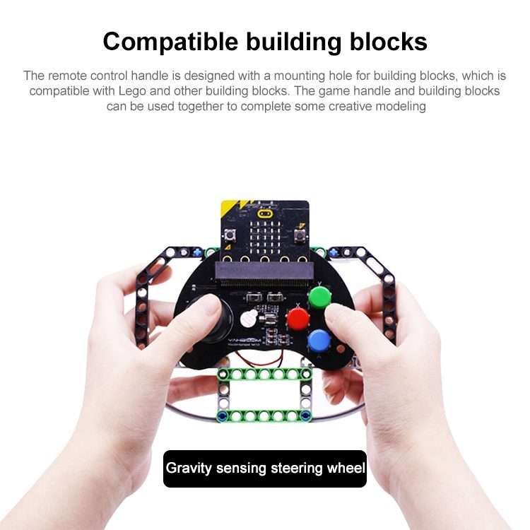 Yahboom Microbit Basic Game Handle Board, Compatible with Micro:bit V2/1.5 Board, without Micro:bi