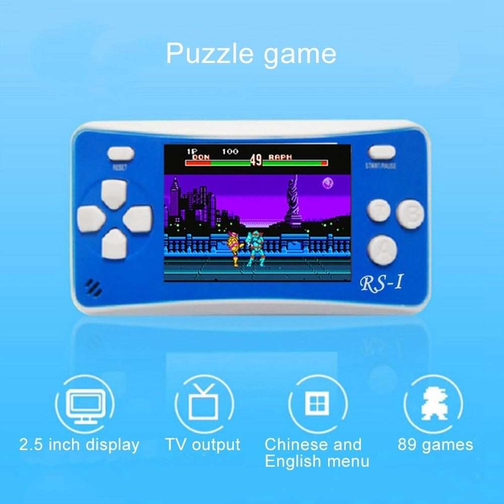 RS-1 Retro Portable Handheld Game Console, 2.5 inch 8 Bits True Color LCD, Built-in 152 ... (Red)