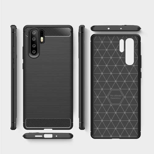 Brushed Texture Carbon Fiber Shockproof TPU Case for Huawei P30 Pro (Black)
