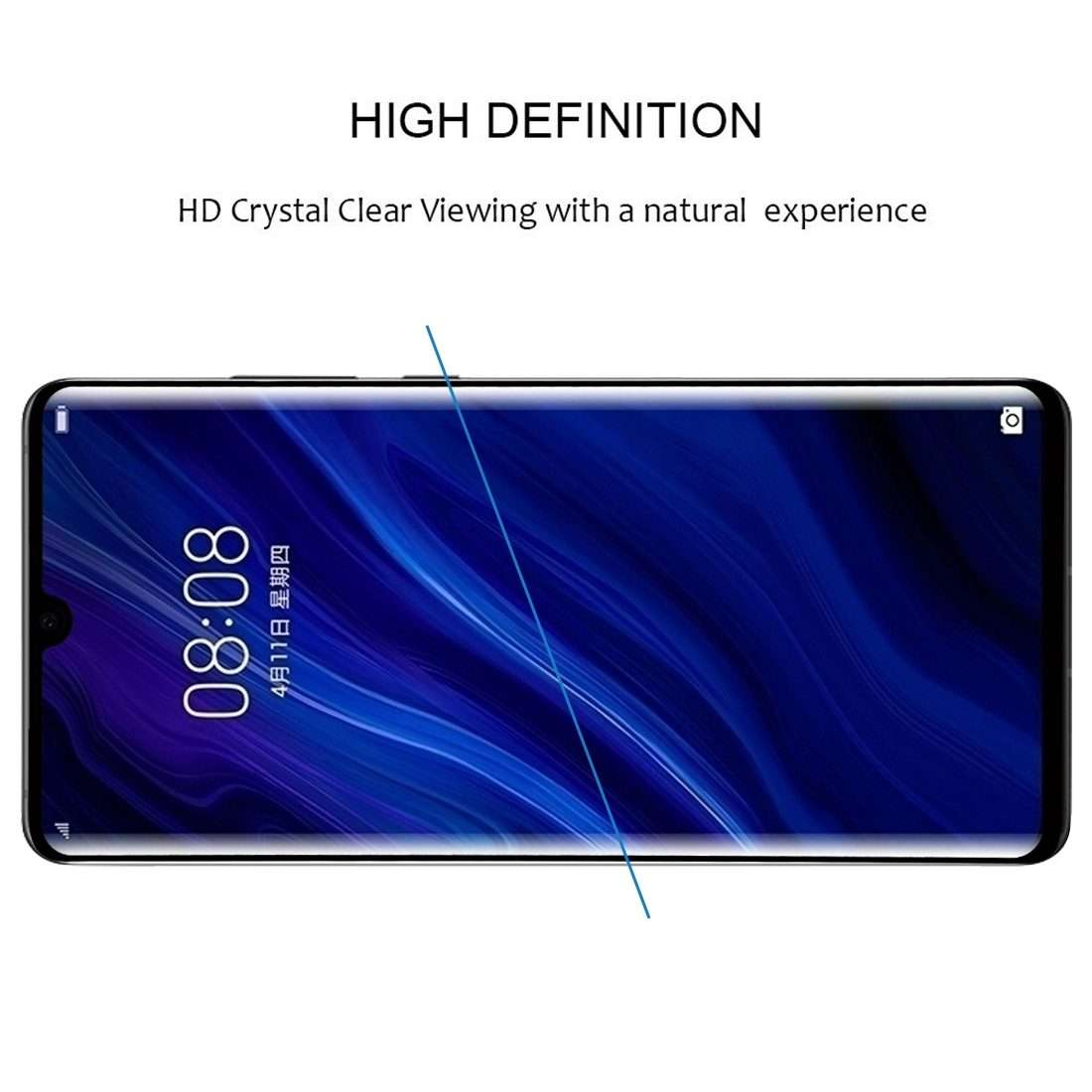 25 PCS Edge Glue 3D Full Screen Tempered Glass Film for Huawei P30 Pro