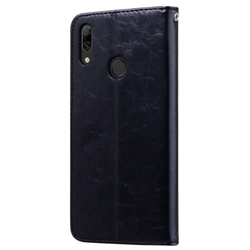 Business Style Oil Wax Texture Horizontal Flip Leather Case for Huawei Y7 (2019), with ... (Black)
