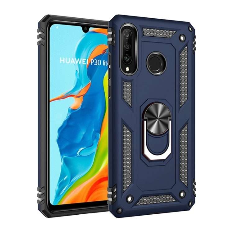Armor Shockproof TPU + PC Protective Case for Huawei P30 Lite, with 360 Degree Rotation ... (Blue)