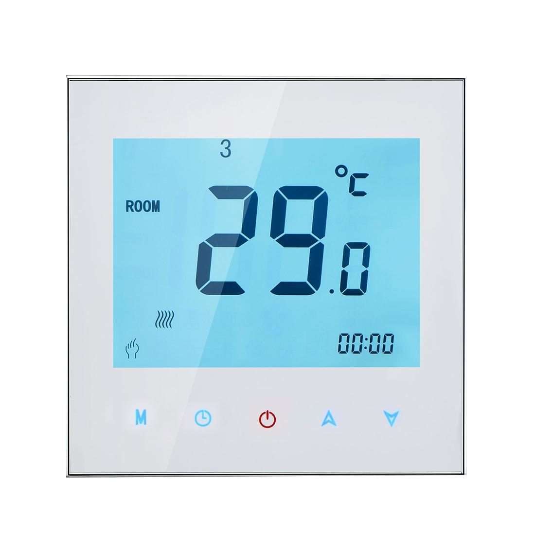 BHT-1000-GB-WIFI 16A Load Electronic Heating Type Touch LCD Digital WiFi Heating Room ... (White)