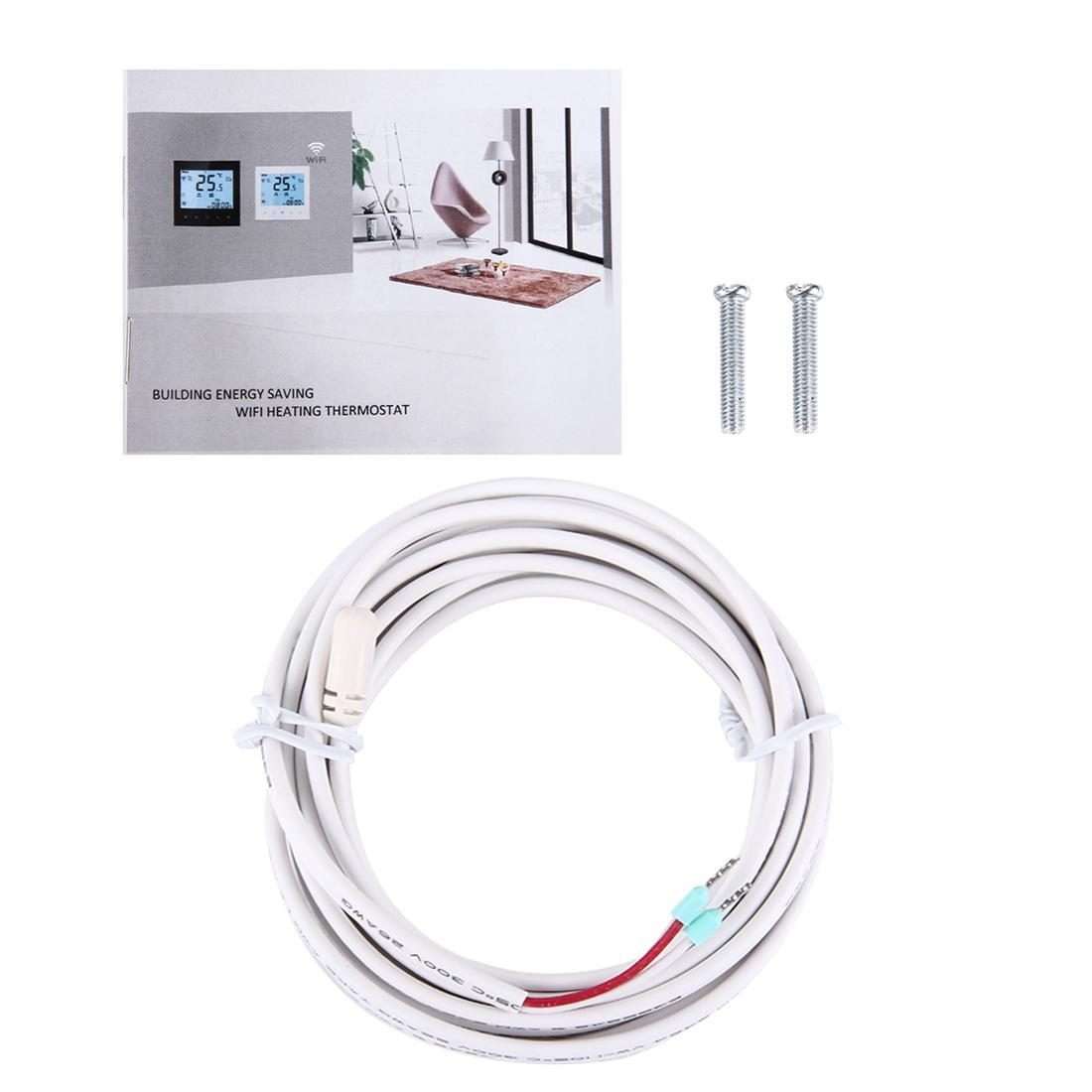 BHT-1000-GB-WIFI 16A Load Electronic Heating Type Touch LCD Digital WiFi Heating Room ... (White)
