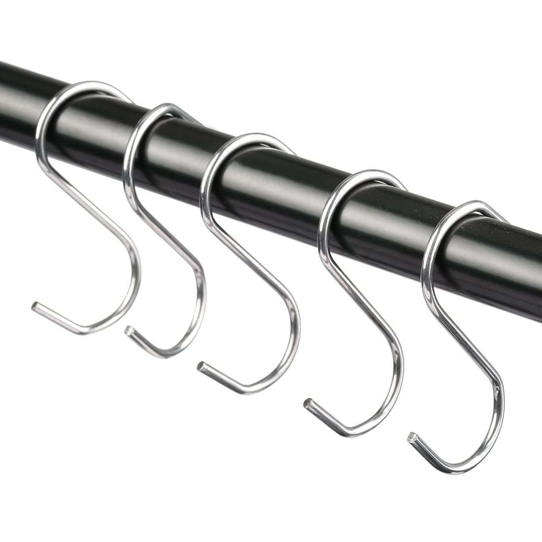 10pcs 2.5mm Multi-functional S-shaped Stainless Steel Metal Hook, Length: 5.5cm