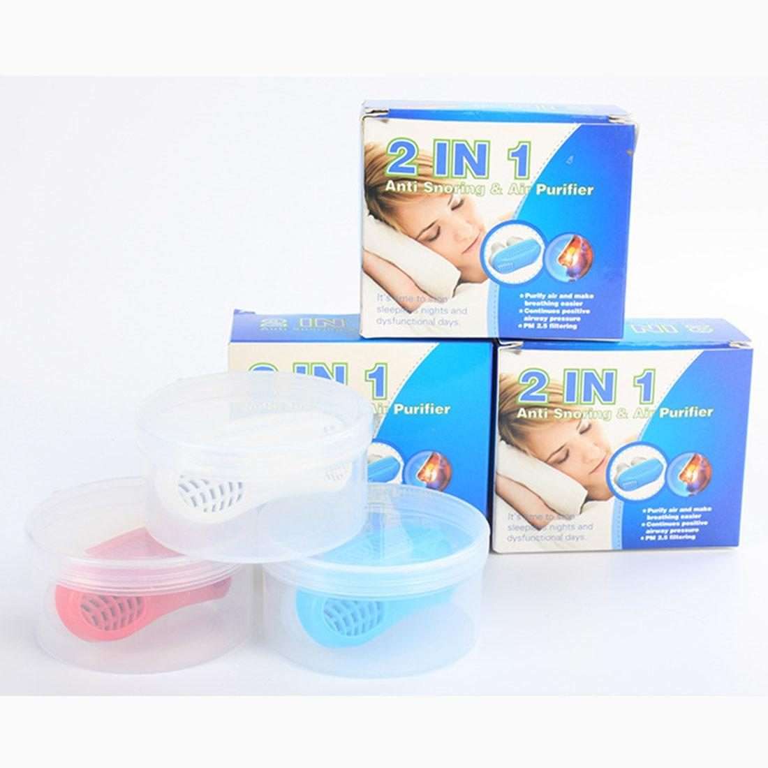 2 in 1 ABS Silicone Anti Snoring Air Purifier (Red)