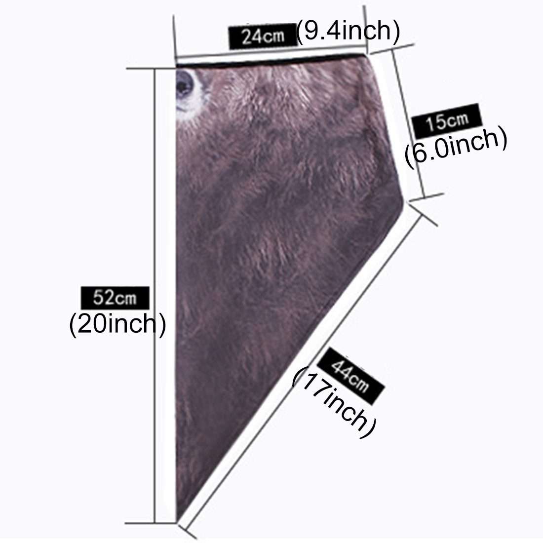 Multifunction Outdoor Windproof Triangle Towel Animal Mask Hood