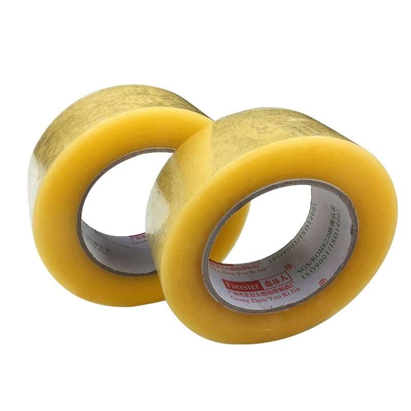 55mm Width 32mm Thickness Package Sealing Packing Tape Roll Sticker(Transparent Yellow)