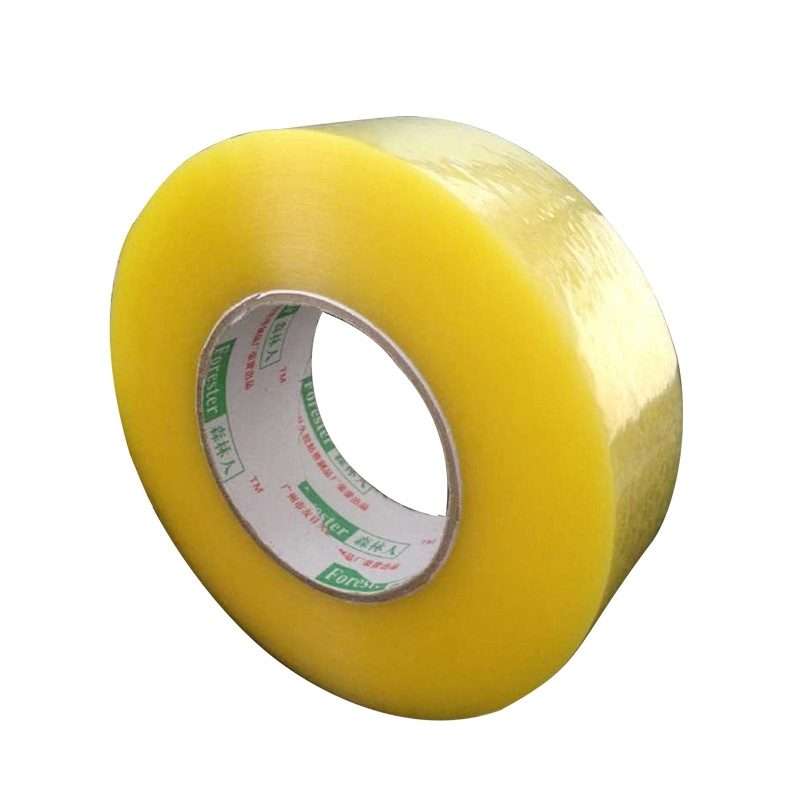 55mm Width 32mm Thickness Package Sealing Packing Tape Roll Sticker(Transparent Yellow)