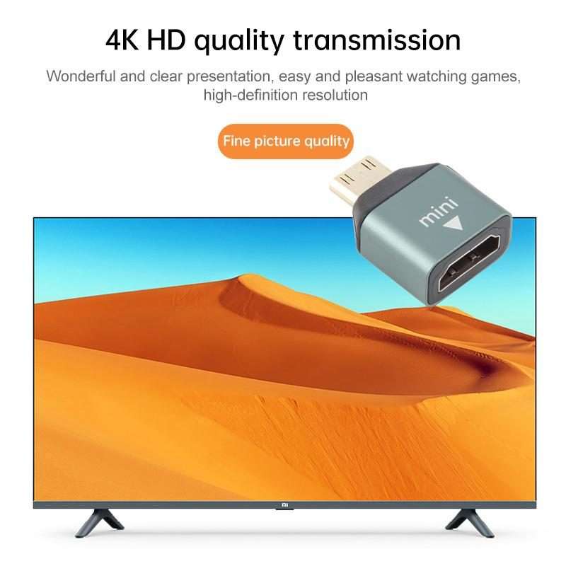 Mini HDMI Male to HDMI Female Gold-plated Head Adapter