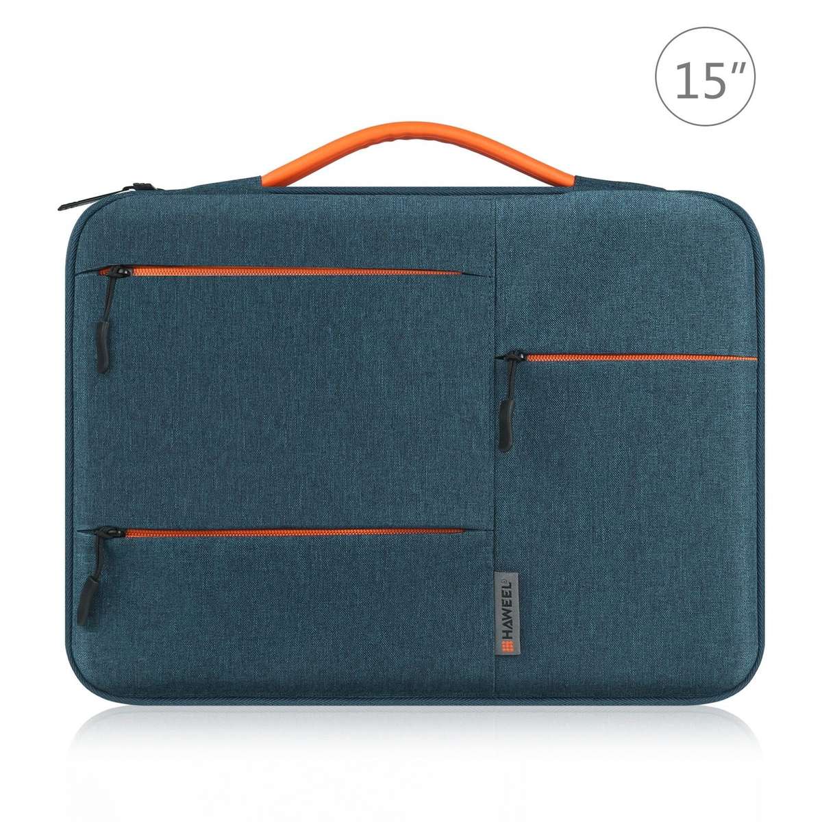 HAWEEL 15.0 inch Sleeve Case Zipper Briefcase Laptop Handbag For Macbook, Samsung ... (Navy Blue)