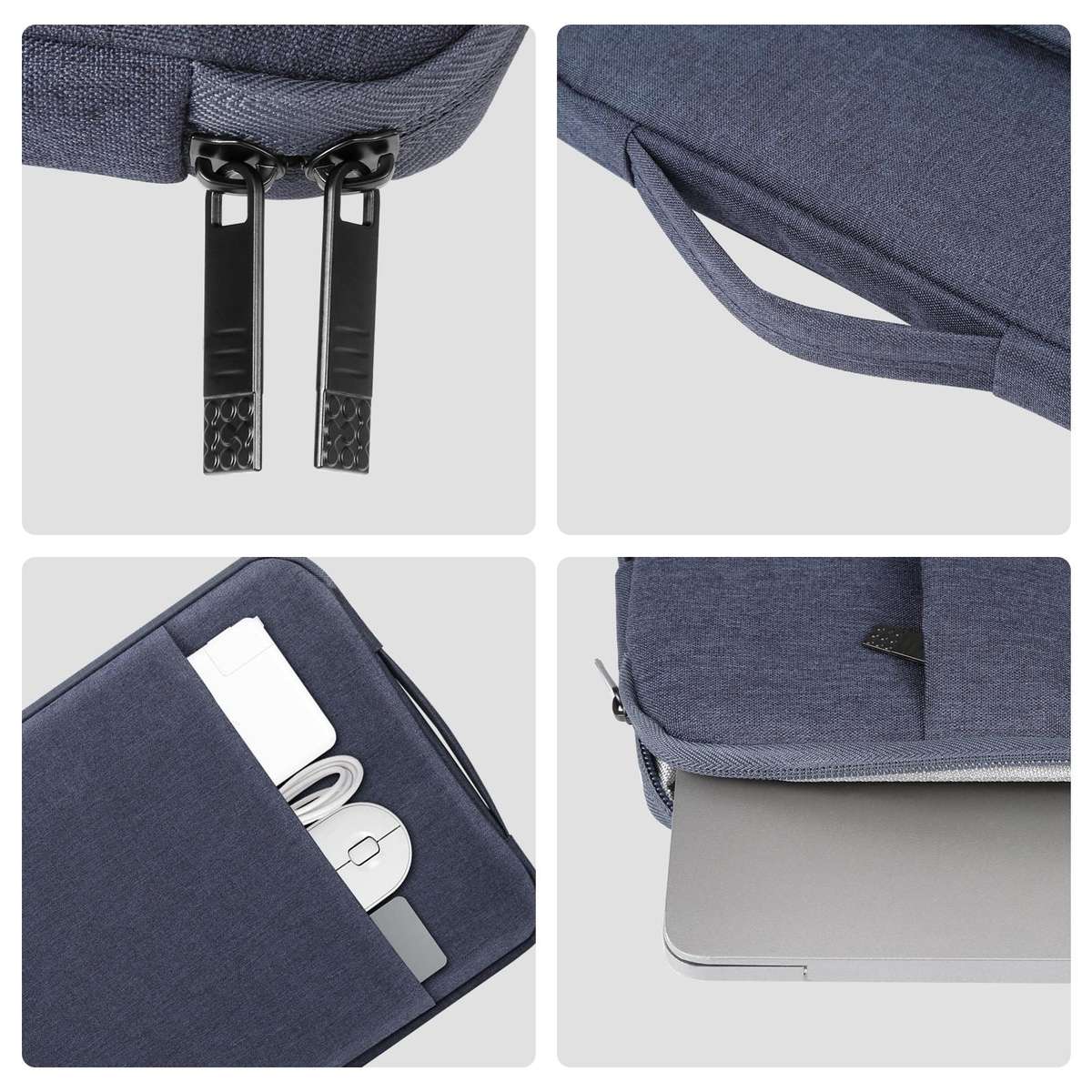 HAWEEL Laptop Sleeve Case Zipper Briefcase Bag with Handle for 14-15 inch Laptop(Gray Blue)