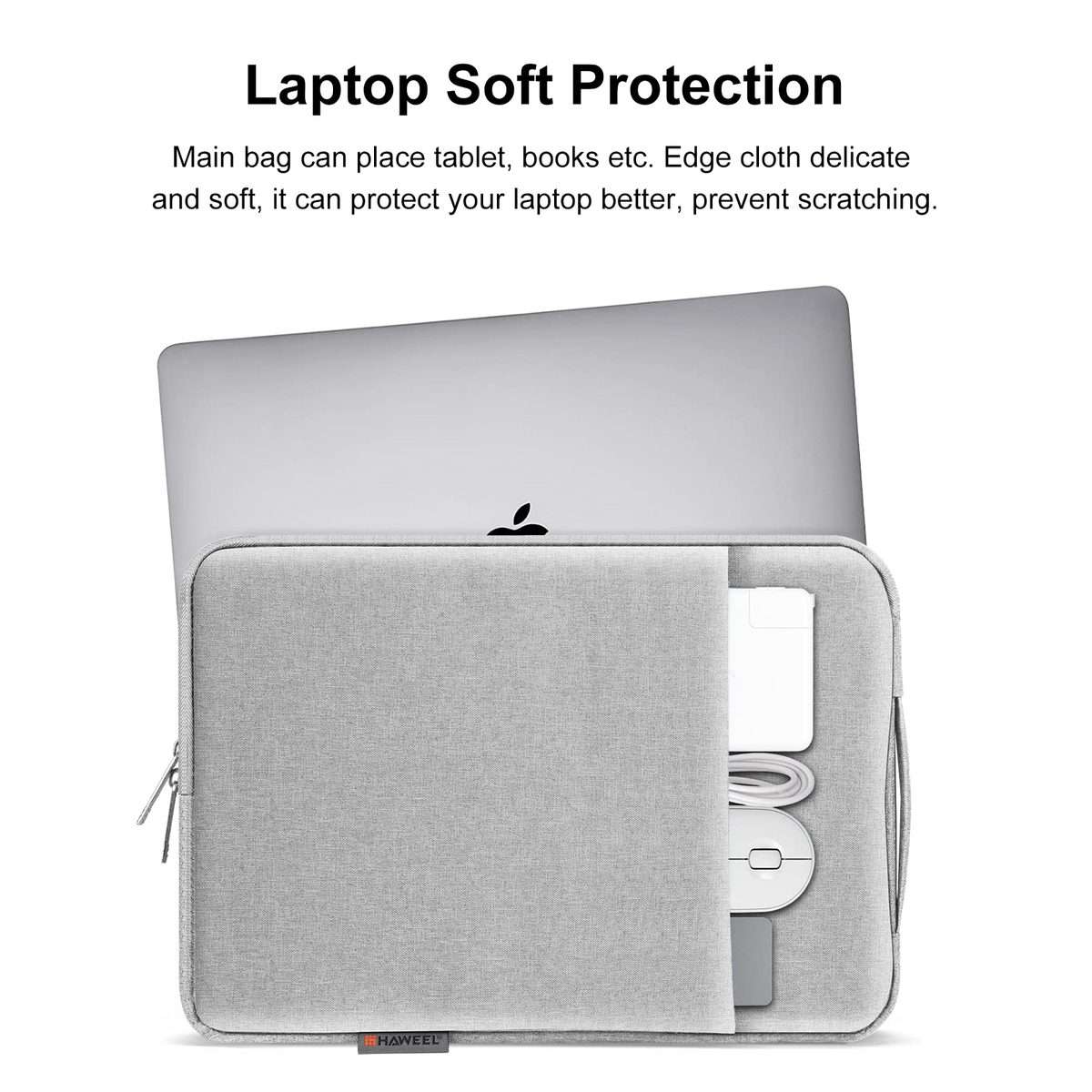 HAWEEL Laptop Sleeve Case Zipper Briefcase Bag with Handle for 14-15 inch Laptop(Grey)