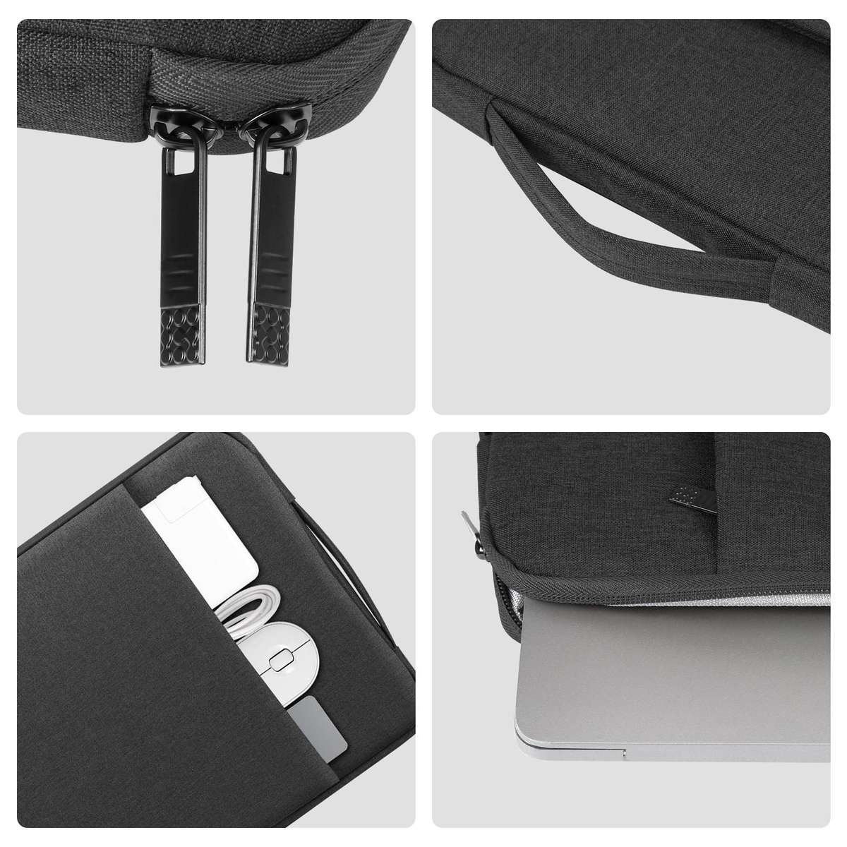 HAWEEL Laptop Sleeve Case Zipper Briefcase Bag with Handle for 15-16.7 inch Laptop (Black)