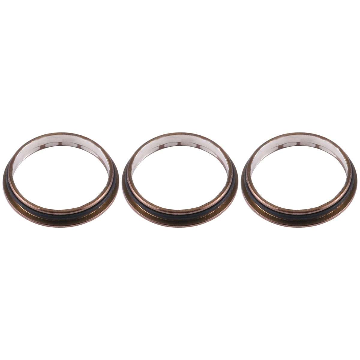 3 PCS Rear Camera Glass Lens Metal Protector Hoop Ring for iPhone 12 Pro(Gold)