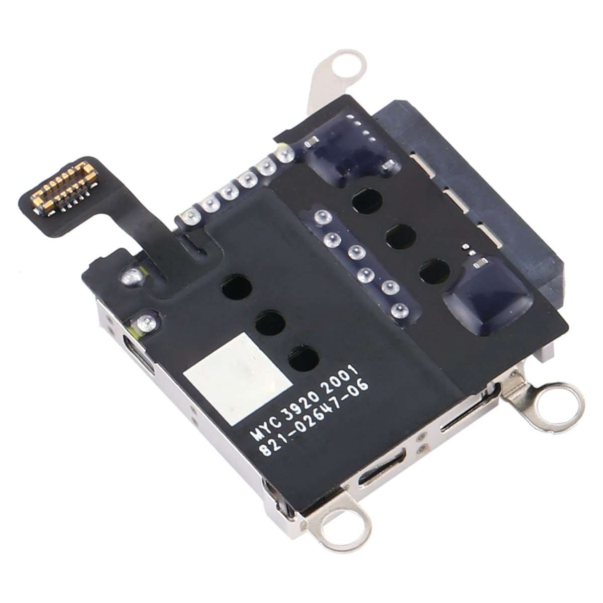 Single SIM Card Holder Socket with Flex Cable for iPhone 12 / 12 Pro