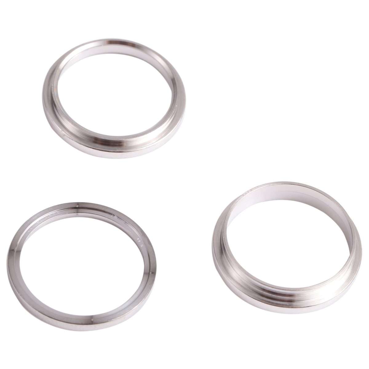 3 PCS Rear Camera Glass Lens Metal Outside Protector Hoop Ring for iPhone 13 Pro Max(White)