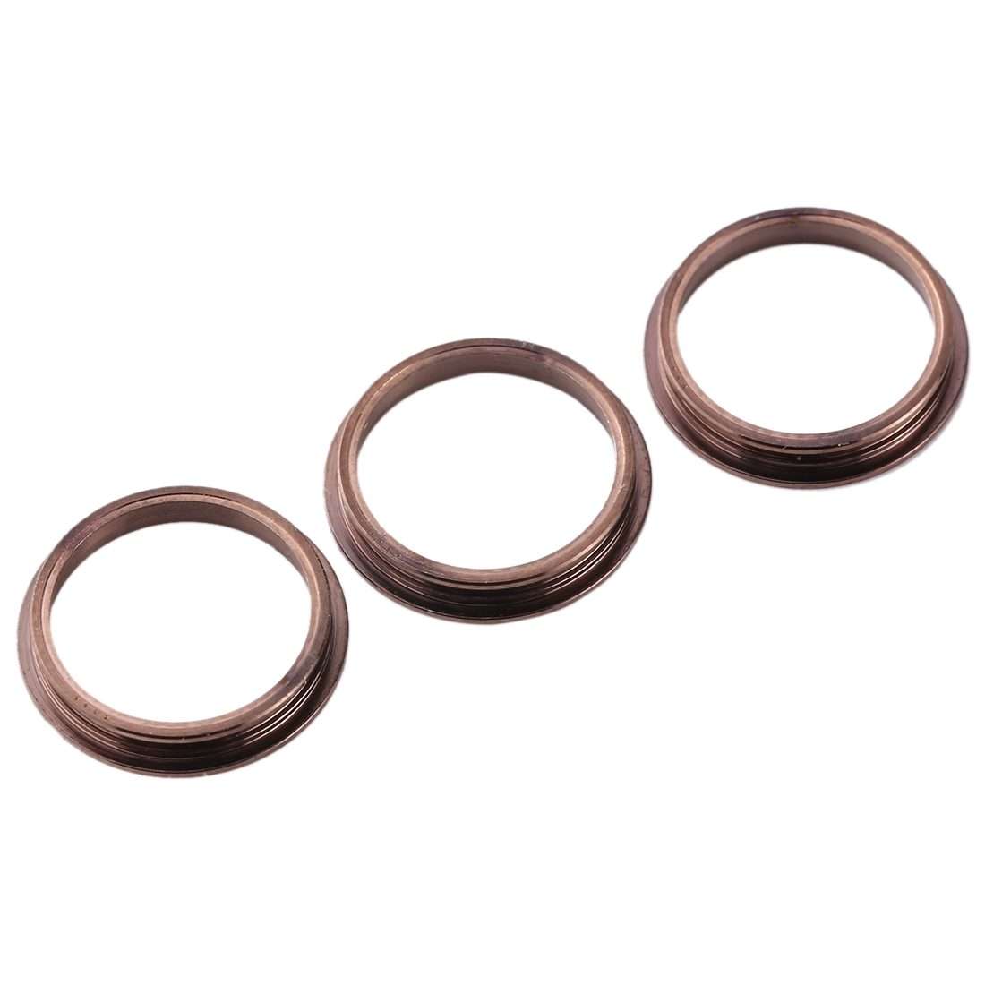 3 PCS Rear Camera Glass Lens Metal Protector Hoop Ring for iPhone 11 Pro & 11 Pro Max(Gold)