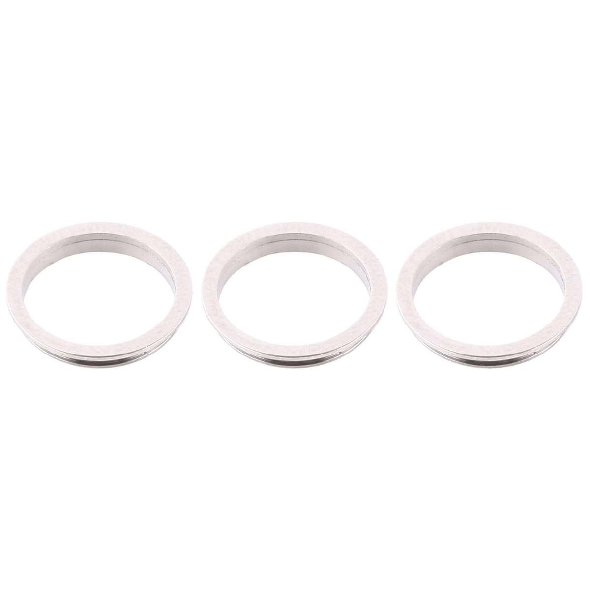3 PCS Rear Camera Glass Lens Metal Protector Hoop Ring for iPhone 12 Pro Max(Silver)