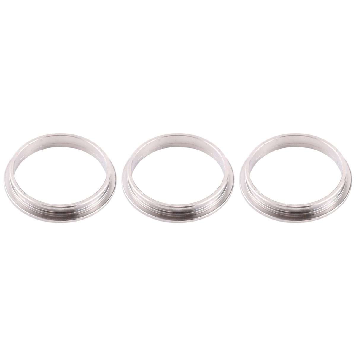 3 PCS Rear Camera Glass Lens Metal Protector Hoop Ring for iPhone 12 Pro Max(Silver)