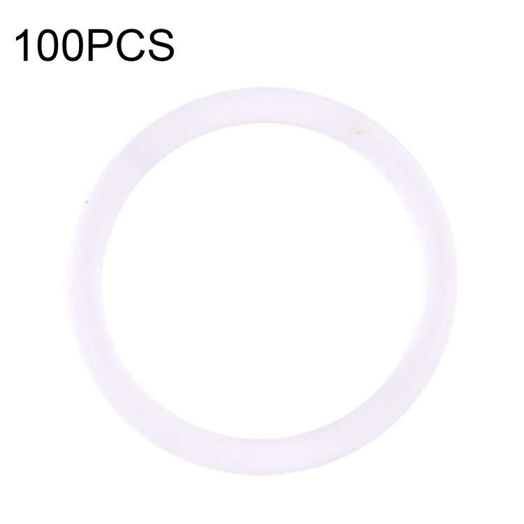 100 PCS Rear Camera Waterproof Rings for iPhone X-12 Pro Max (White)