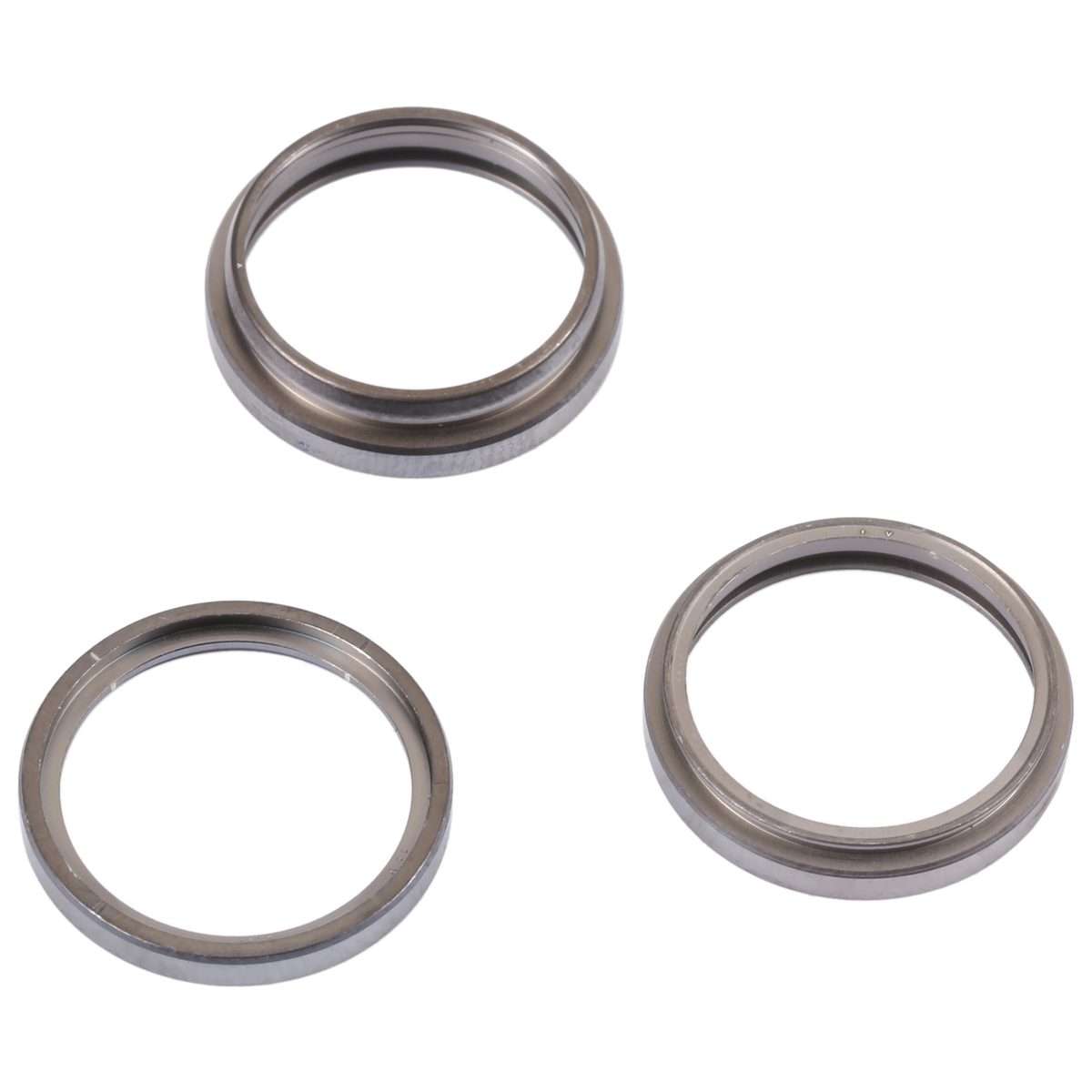 For iPhone 14 Pro 3PCS Rear Camera Glass Lens Metal Outside Protector Hoop Ring(Grey)