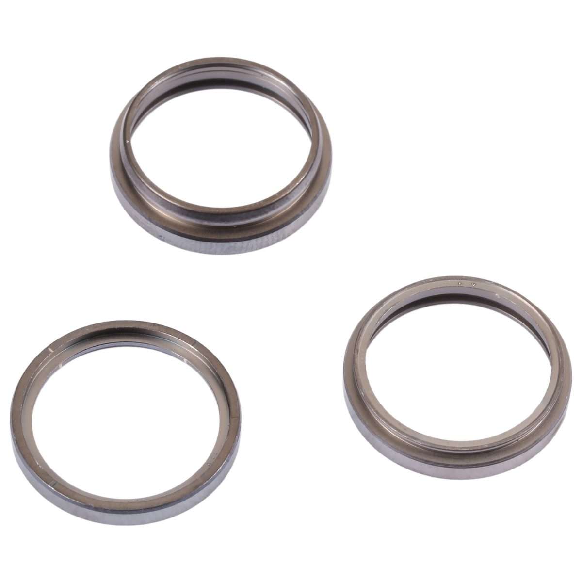 For iPhone 14 Pro Max 3PCS Rear Camera Glass Lens Metal Outside Protector Hoop Ring(Deep Purple)